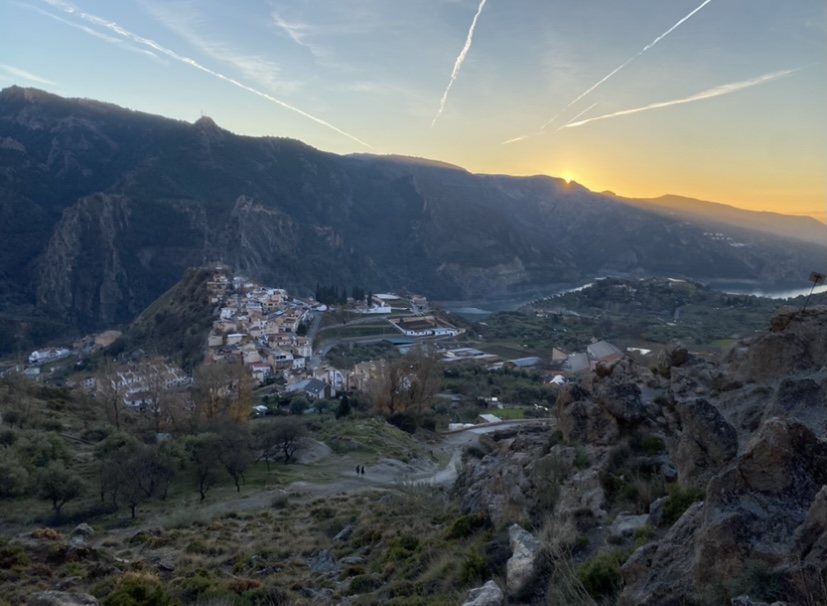 Sunset from the top of Guejar Sierra 