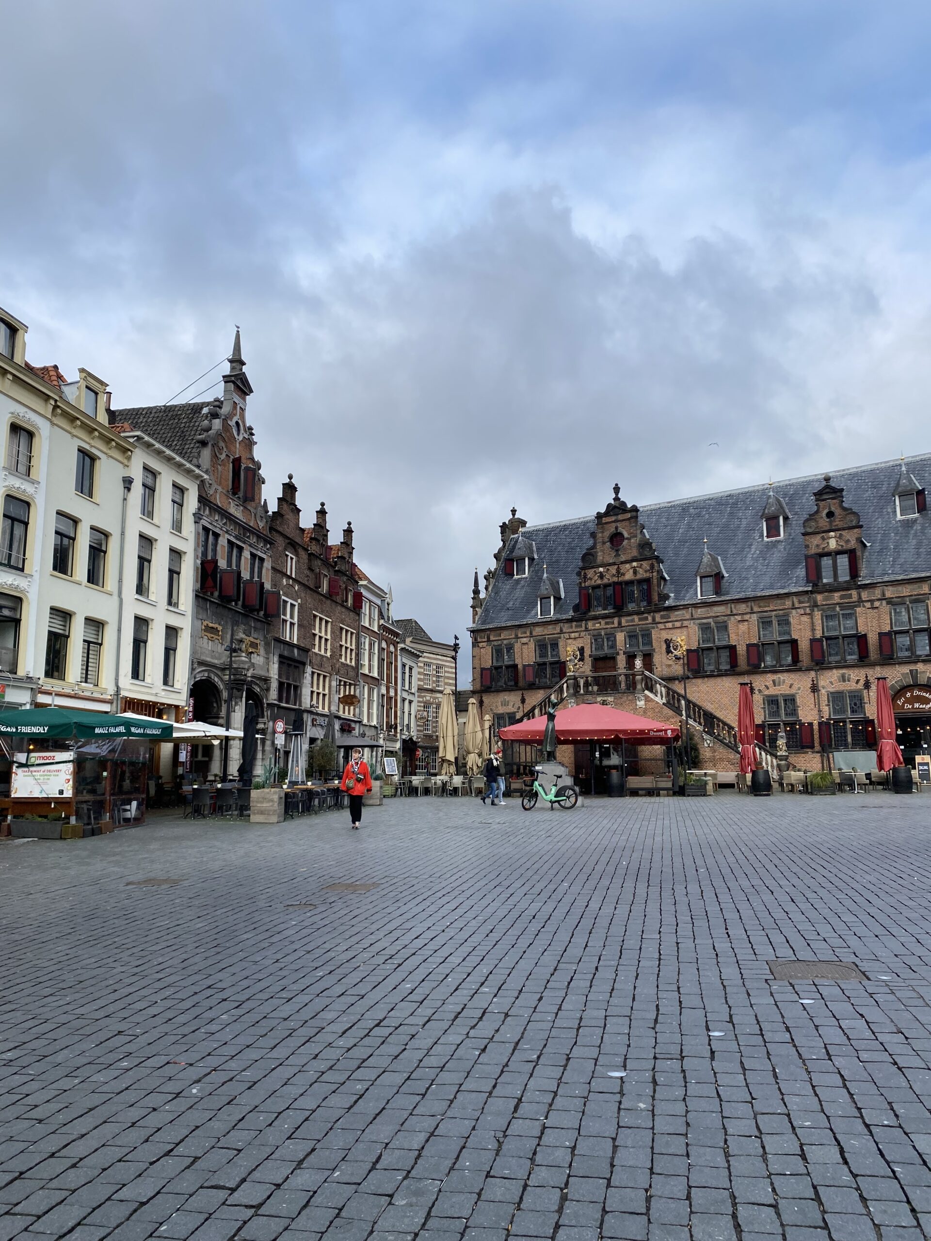 Kerkboog building in city center square 