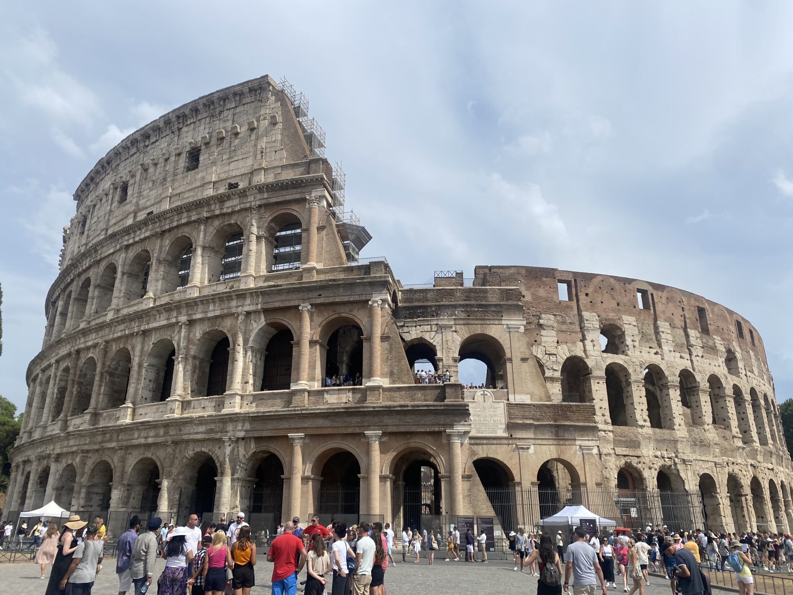 Front view of the Colosseum in Rome