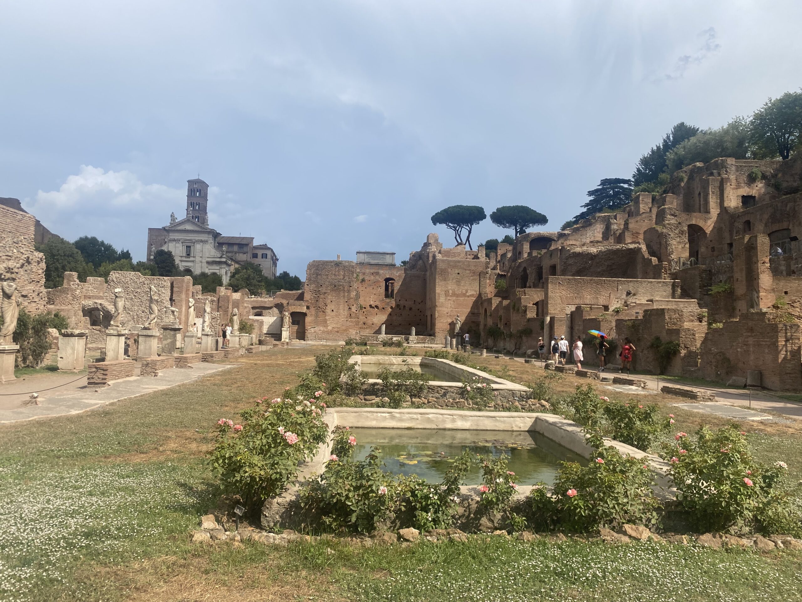 view from Vestal Virgins garden in the Roman Forums