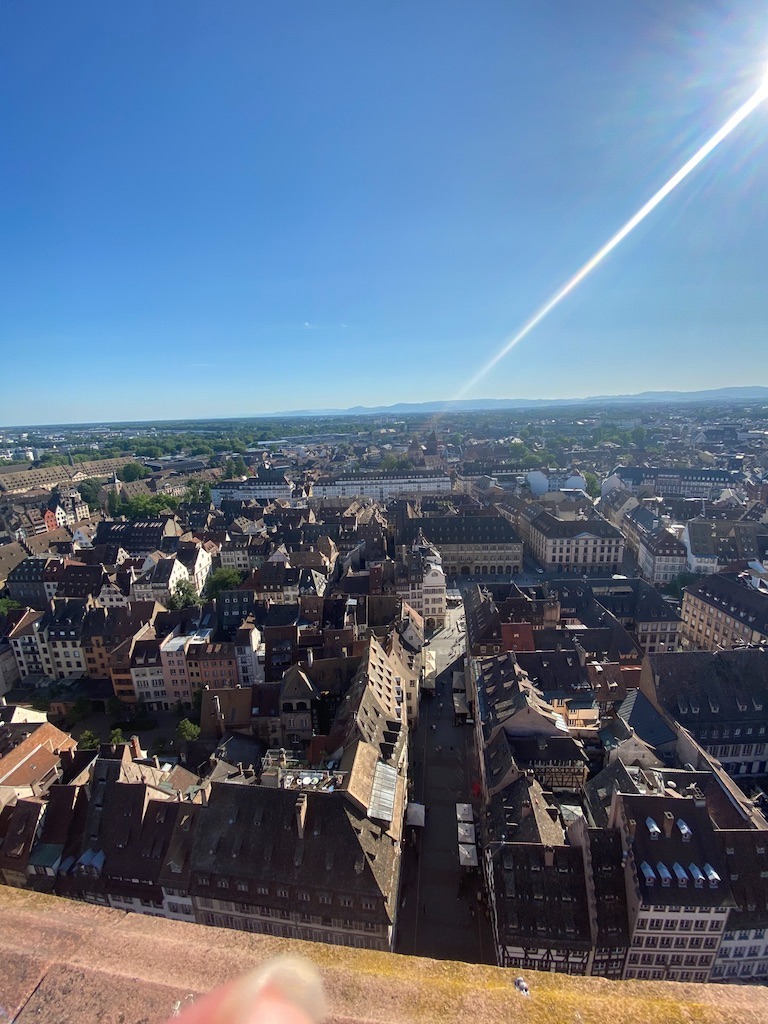 Strasbourg from the top of the Cathedral of Strasbourg