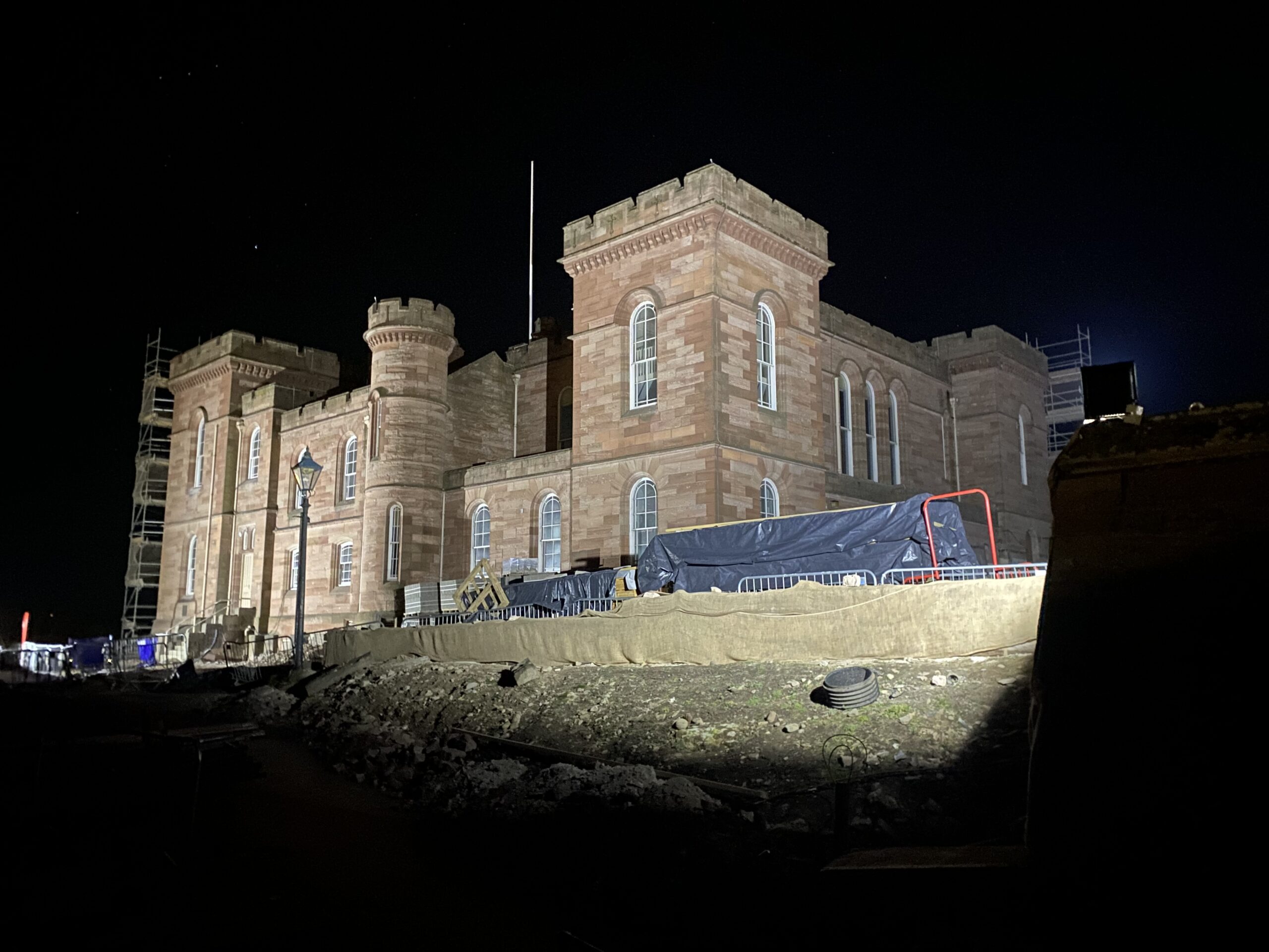 Inverness castle at night