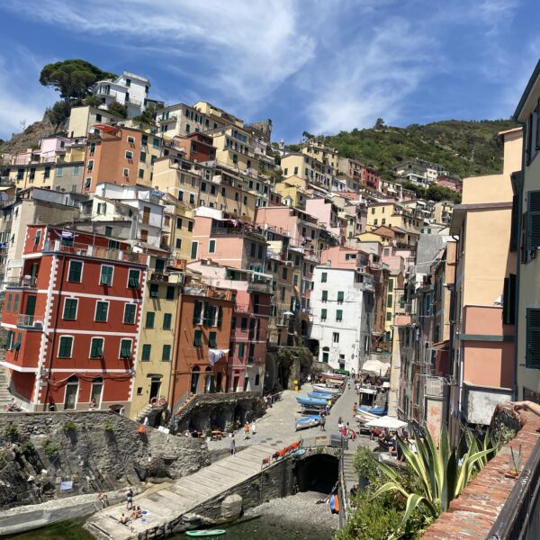 Famous Riomaggiore shot located in the Cinque Terre, Italy