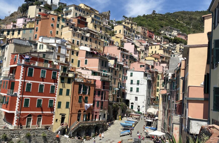 Famous Riomaggiore shot located in the Cinque Terre, Italy